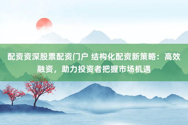 配资资深股票配资门户 结构化配资新策略：高效融资，助力投资者把握市场机遇
