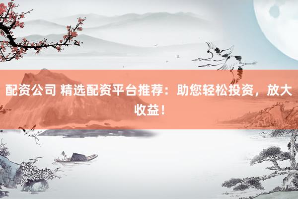 配资公司 精选配资平台推荐：助您轻松投资，放大收益！