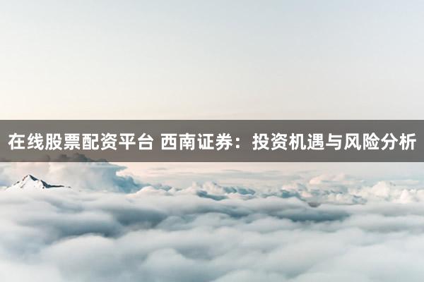 在线股票配资平台 西南证券:投资机遇与风险分析