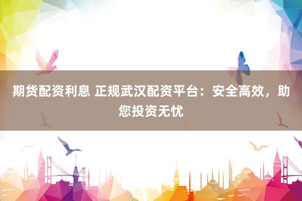 期货配资利息 正规武汉配资平台：安全高效，助您投资无忧
